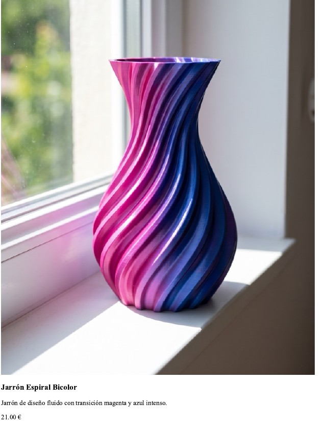 Jarrón Espiral Bicolor