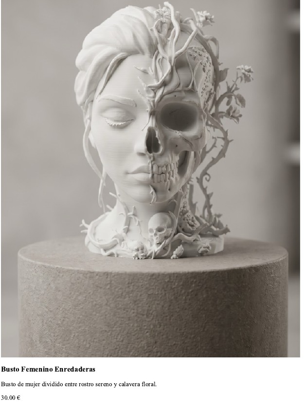 Busto Femenino Enredaderas