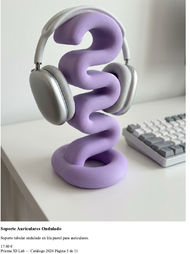 Soporte Auriculares Ondulado