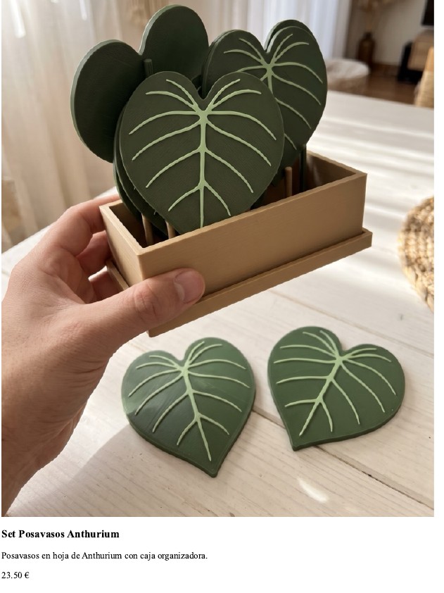 Set Posavasos Anthurium