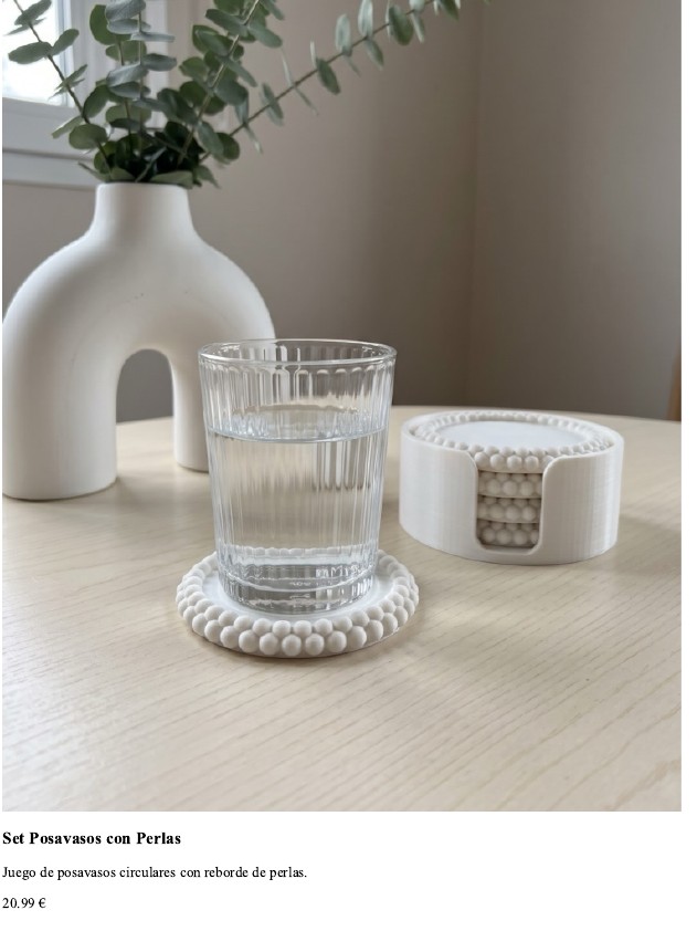 Set Posavasos con Perlas