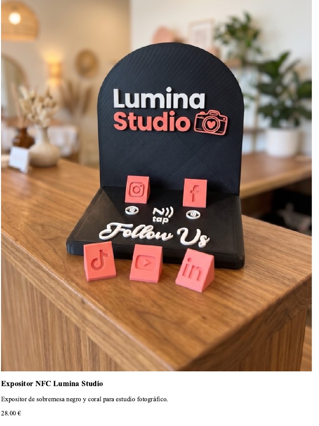 Expositor NFC Lumina Studio