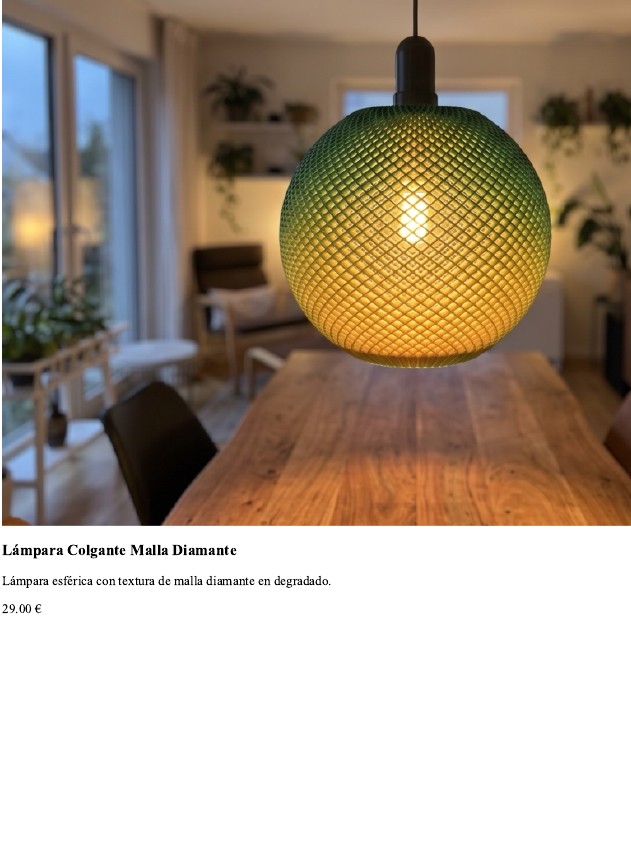Lámpara Colgante Malla Diamante